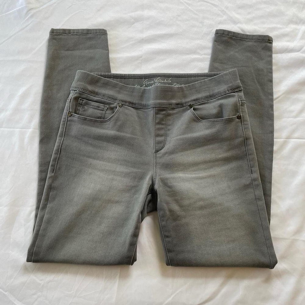 Gloria Vanderbilt Slimming Avery Pull On Slim Missy Short Glacial Grey Pants